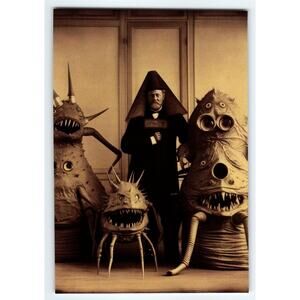 Halloween Themed 4x6 Glossy Photo with Spooky Monster Costumes 2001+